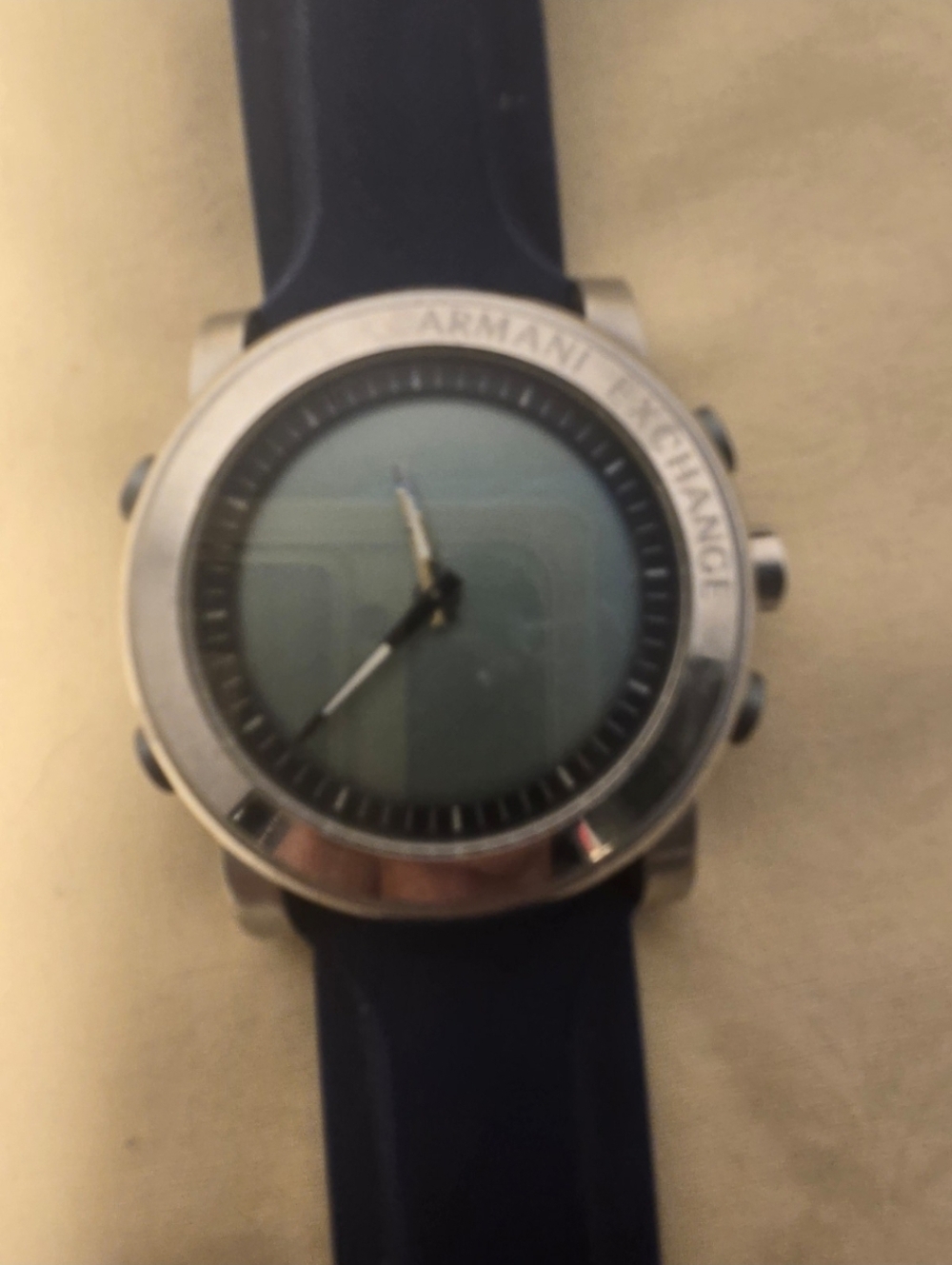 Armani Exchange Mens Black/Silver Watch